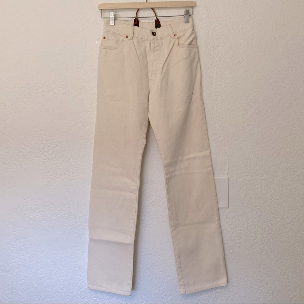 NWT Peppino Peppino Free People Type 18 Slim Ecru Selvege Denim Jeans, Size 25 - Picture 3 of 10